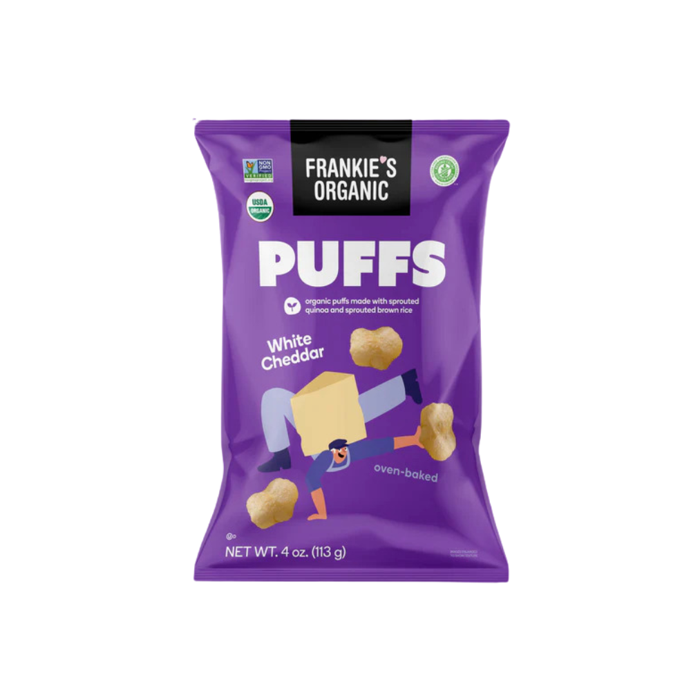 Frankie's Organic White Cheddar Puffs 120G