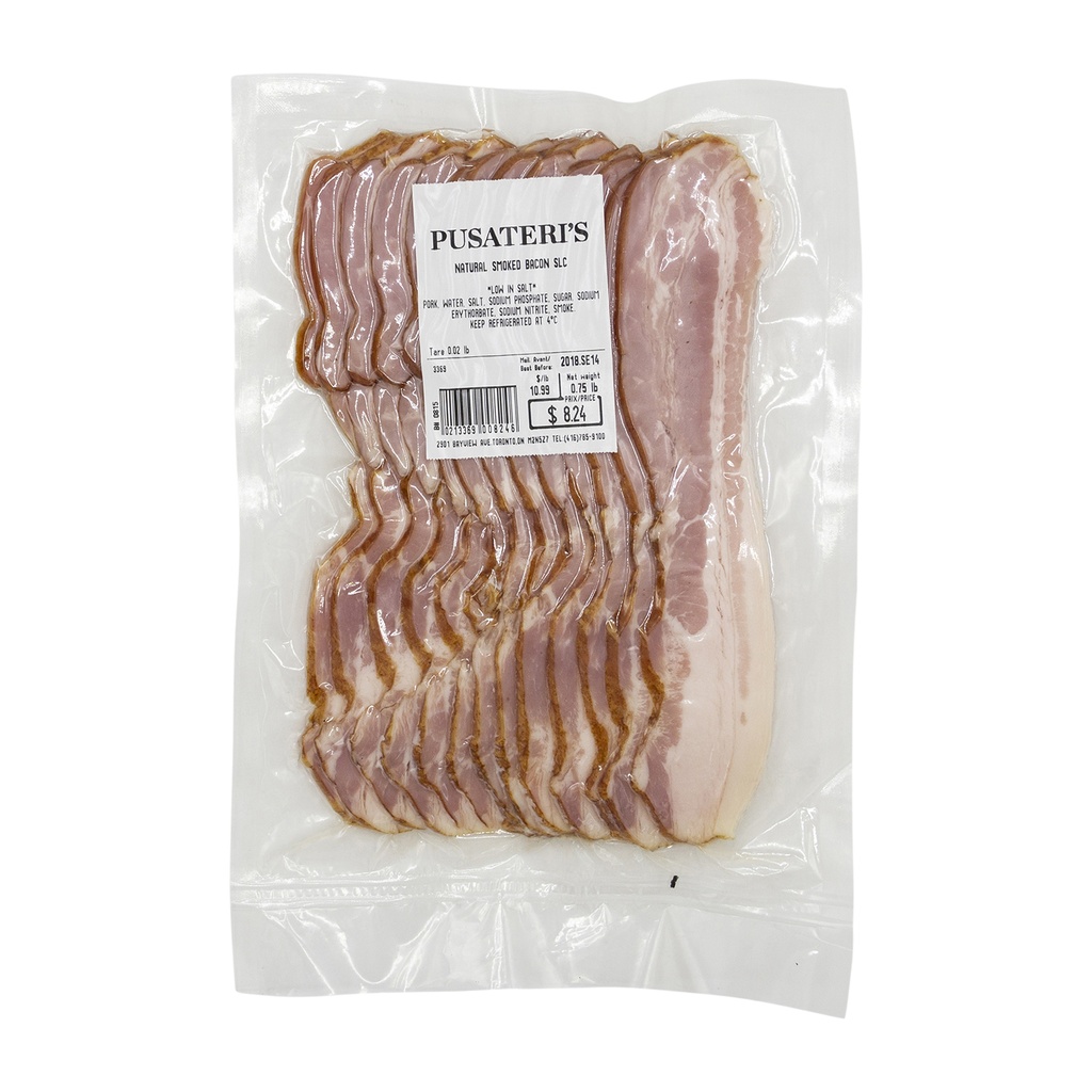 Pusateri's Natural Smoked Sliced Bacon 0.55lb