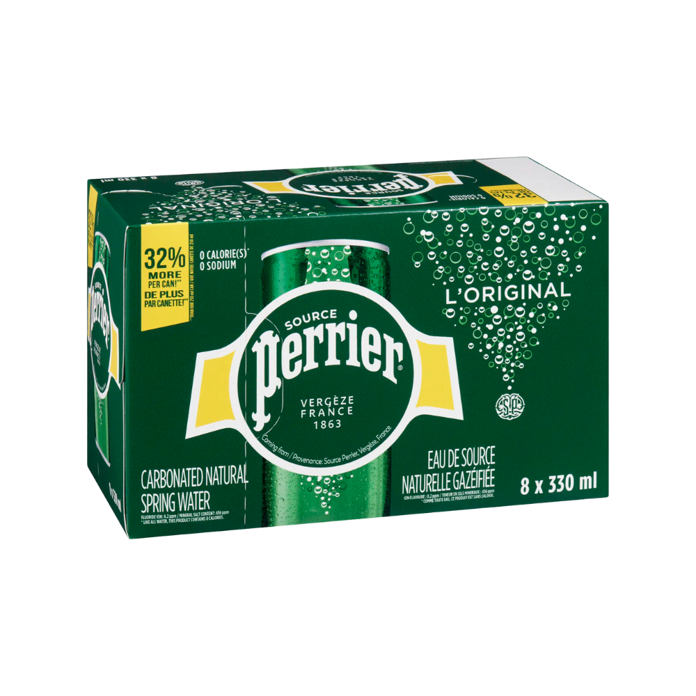 Perrier Water Regular Slim Cans 8X330Ml