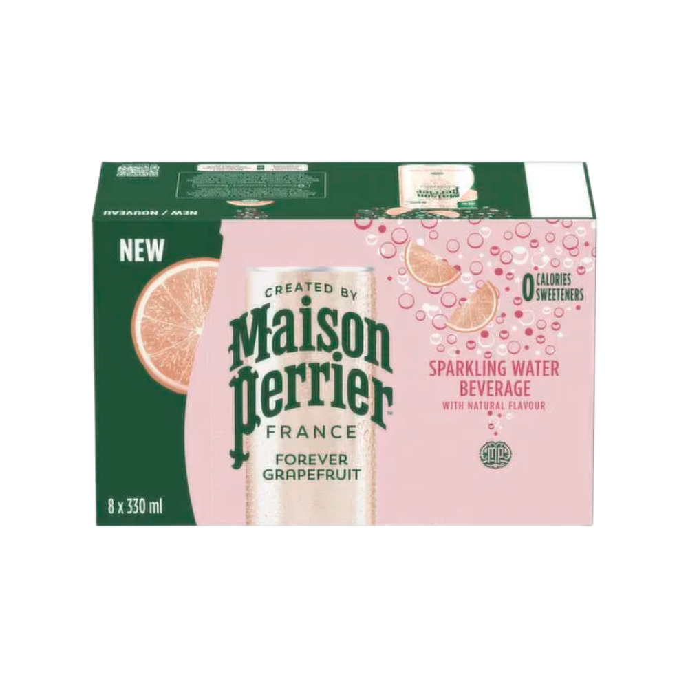 Maison Perrier Sparkling Forever Pink Grapefruit Slim Cans 330ml