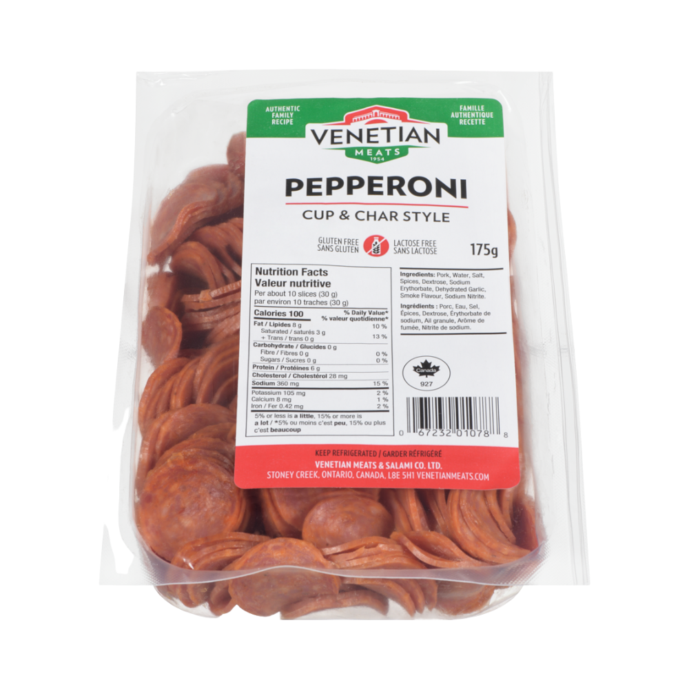 Venetian Meats Cup & Char Style Pepperoni 175G