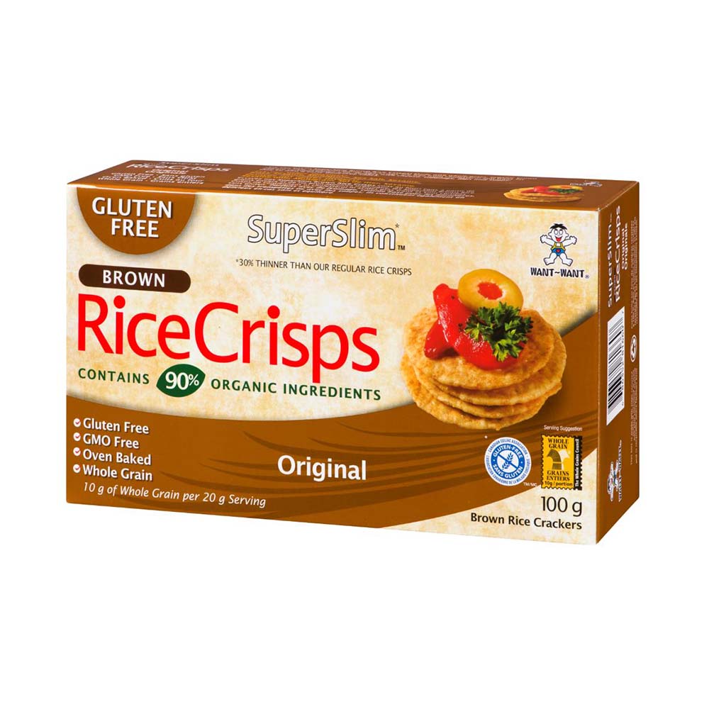 Want Want Superslim Brown Rice Crisps 100G 