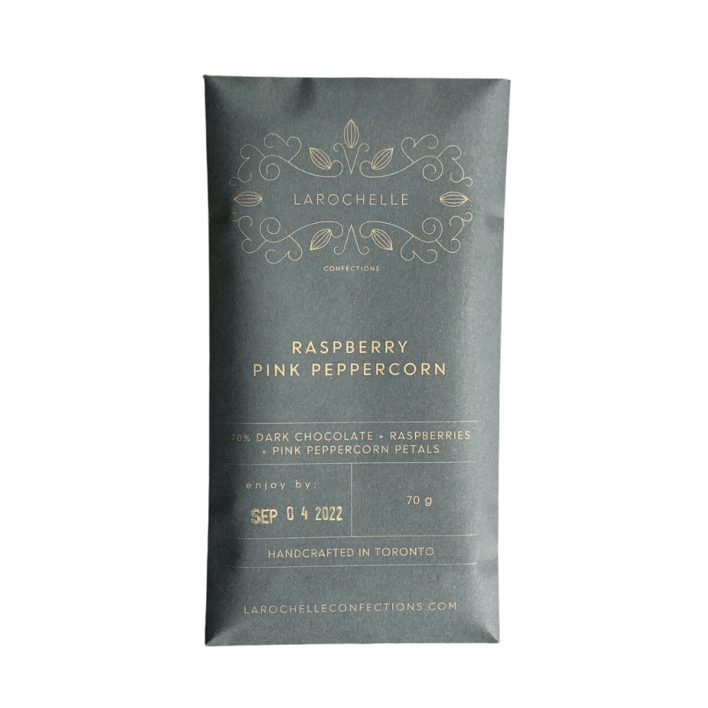 LAROCHELLE RASPBERRY PINK PEPPERCORN CHOCOLATE BAR