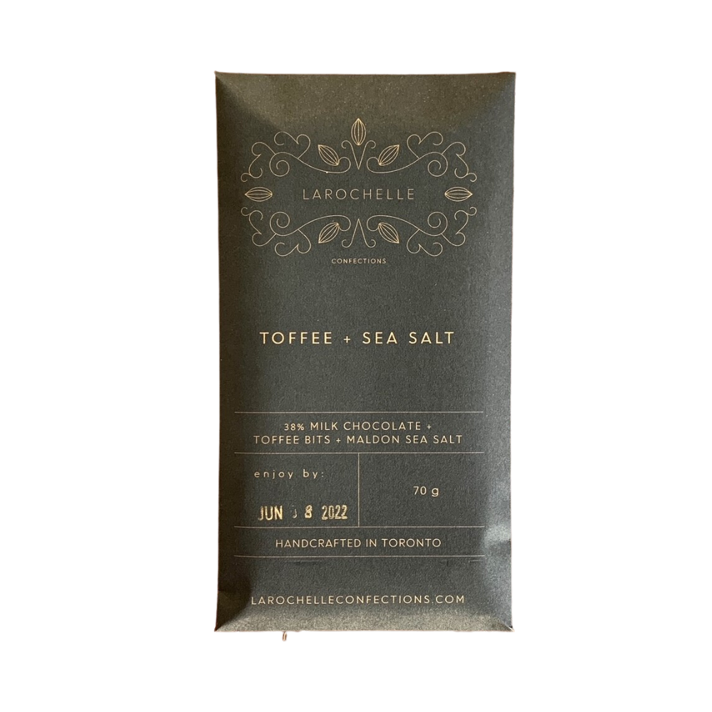 LAROCHELLE TOFFEE SEA SALT CHOCOLATE BAR