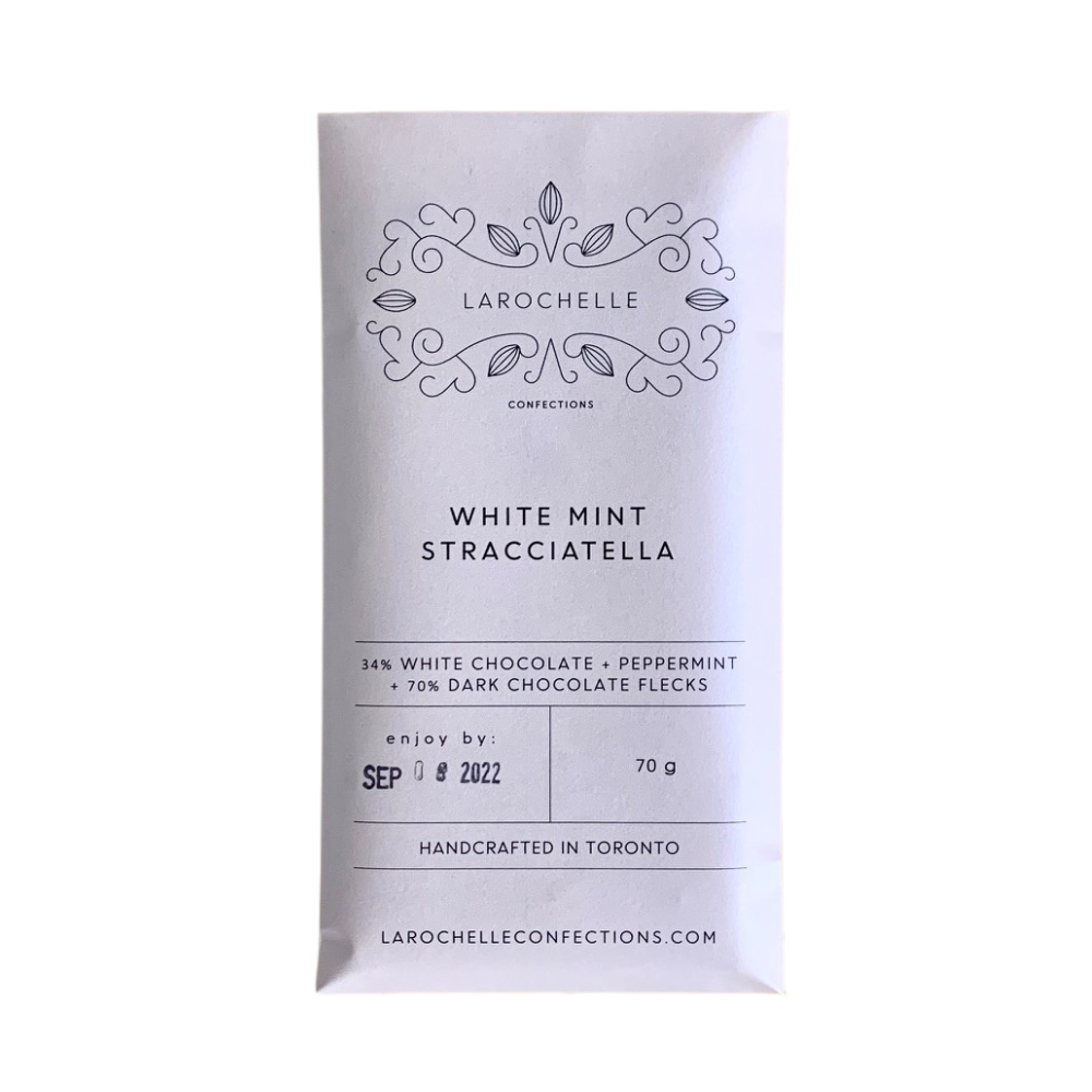 LAROCHELLE WHITE MINT STRACCIATELLA CHOCOLATE BAR