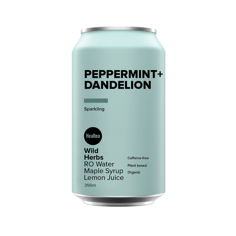Healtea Peppermint Dandelion Sparkling Beverage 355Ml