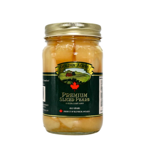 Golden Acres Premium Sliced Pears In Syrup 425G