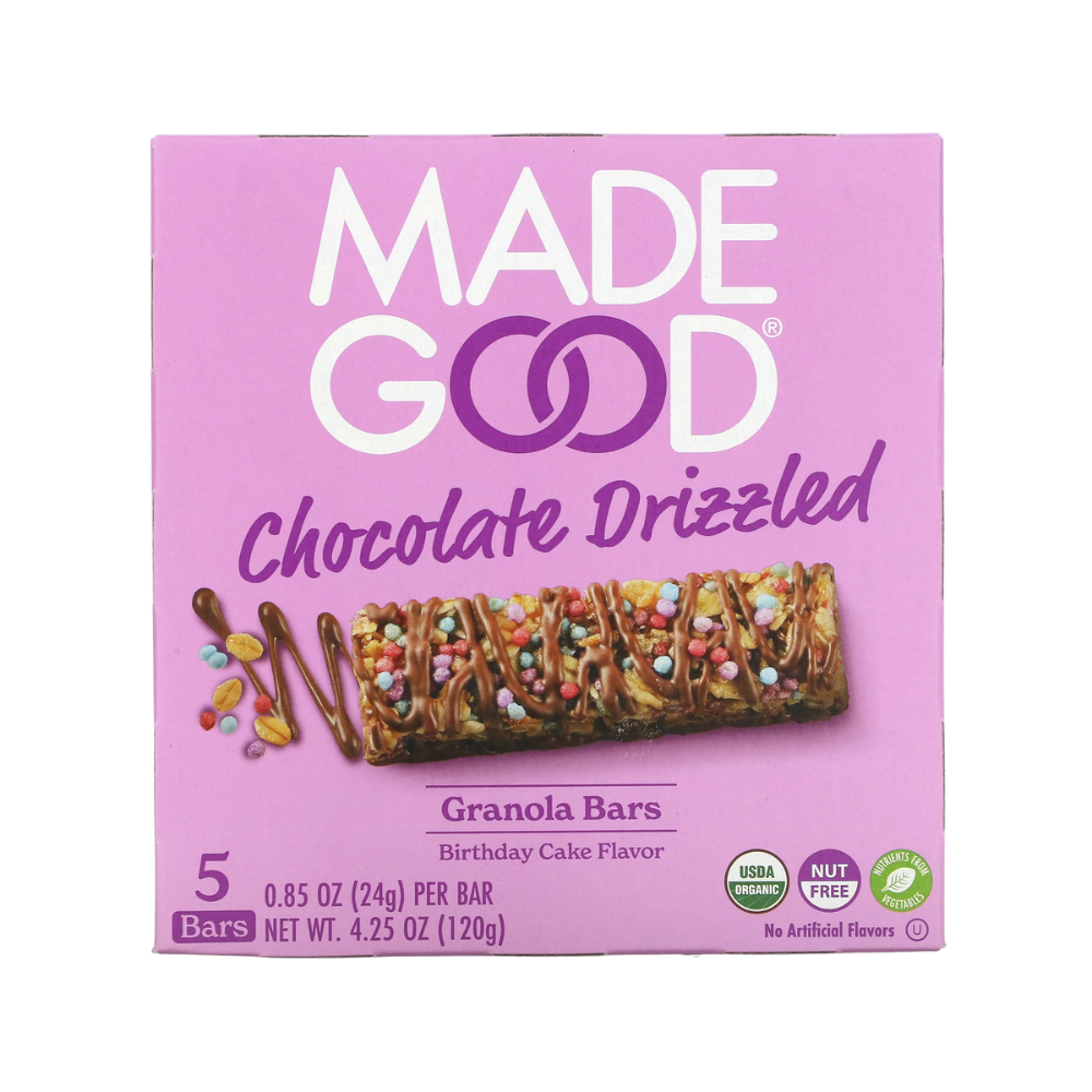 MADE GOOD DRIZZLED BAR - BIRTHDAY CAKE