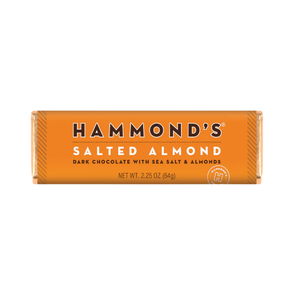 Hammond's Natural Salted Almond Dark Chocolate Bar 2.25oz