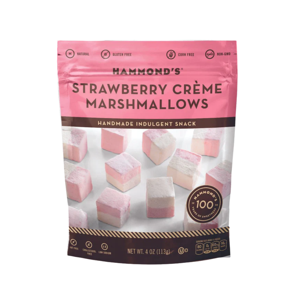 Hammond's Natural Strawberry Crème Marshmallow 4oz