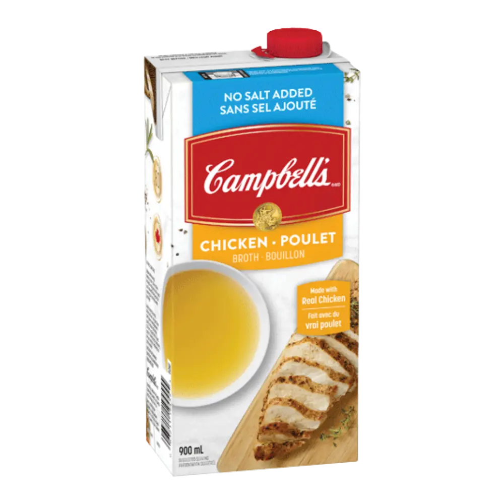Campbell's Chicken Broth No Salt Added 900mL