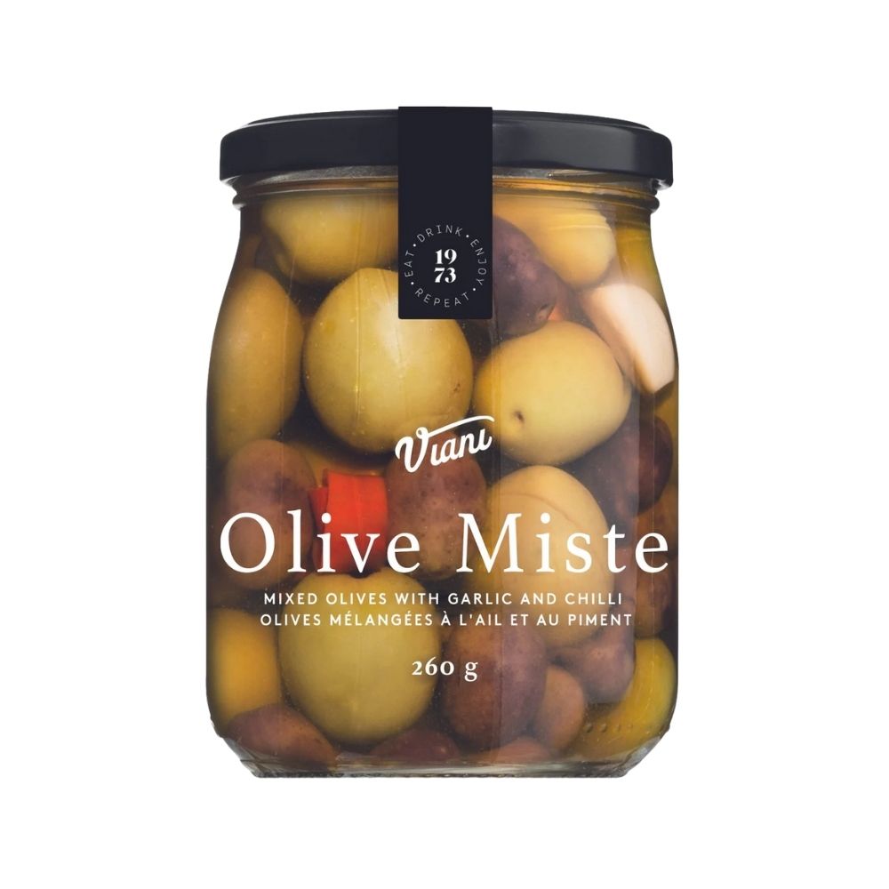 Viani Mixed Olives With Garlic And Chili 260g