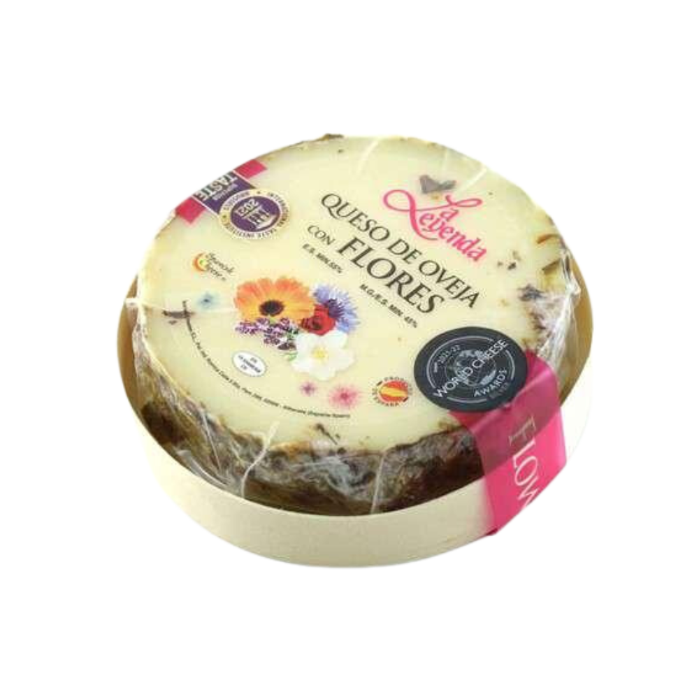 SHEEPS MILK CHEESE WITH EDIBLE FLOWERS