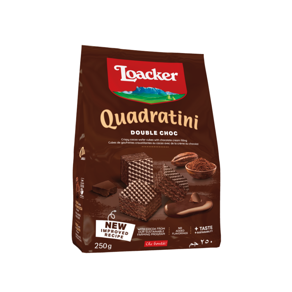 Loacker Quadratini Double Chocolate 250G