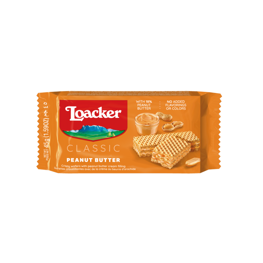 Loacker Peanut Butter Wafers 175G