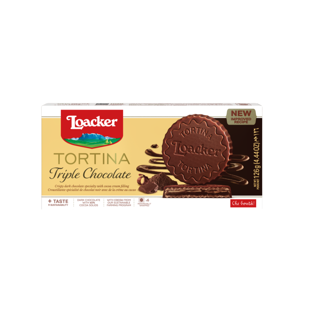 Loacker Tortina Triple Dark 63G