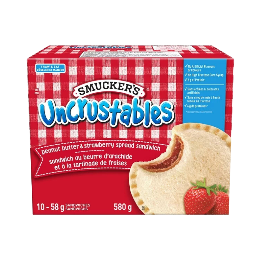 Smuckers Uncrustable Peanut Butter Strawberry Sandwiches 232G