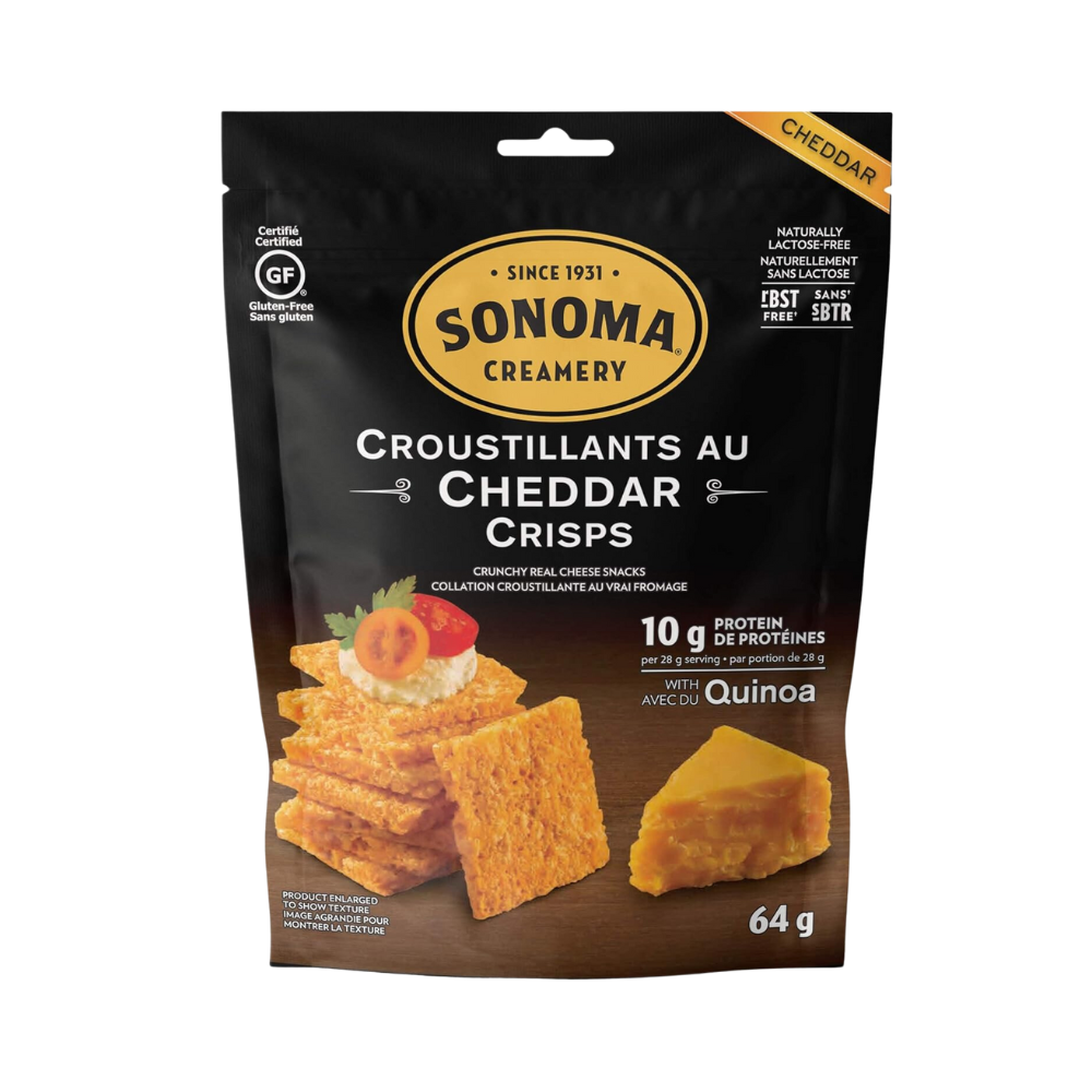 Sonoma Creamery Cheddar Cheese Crisps 64G