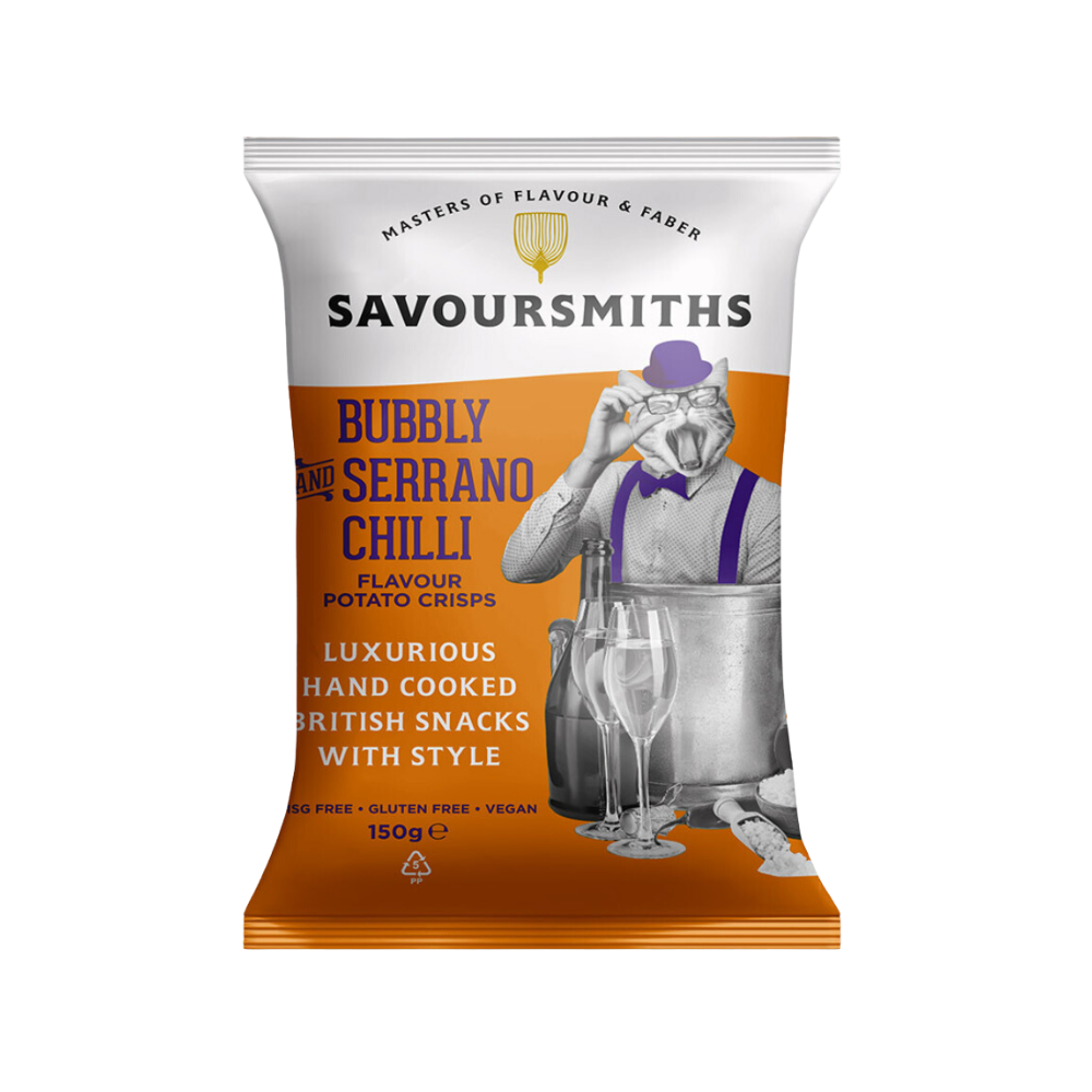 Savoursmith Bubbly And Serrano Potato Chips 150G