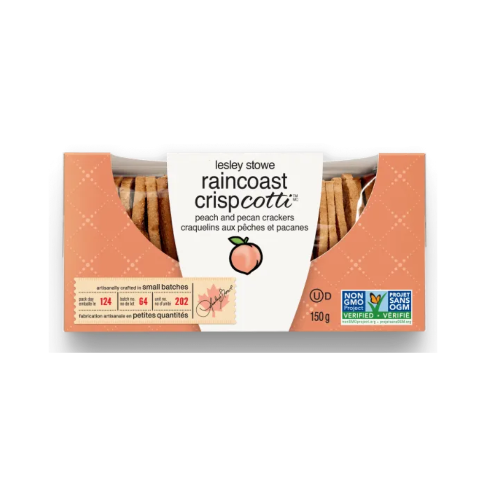 Raincoast Crisps Peach And Pecan 150G