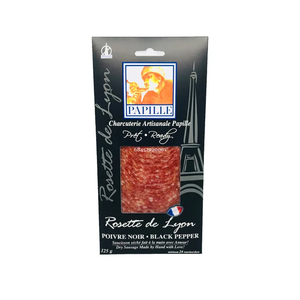 Papille Sliced Rosette Pepper Sausage 125G
