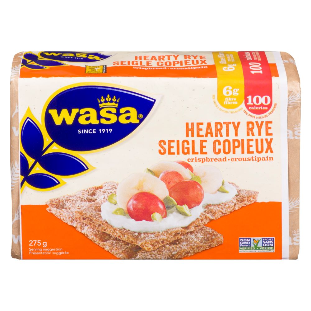 Wasa Hearty Rye Crispbread 250G