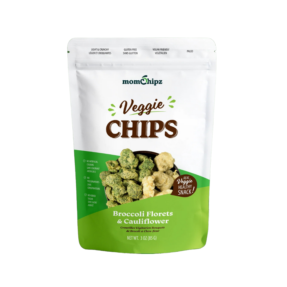 MOMCHIPZ  MOMCHIPZ BROCCOLI AND CAULIFLOWER 85G