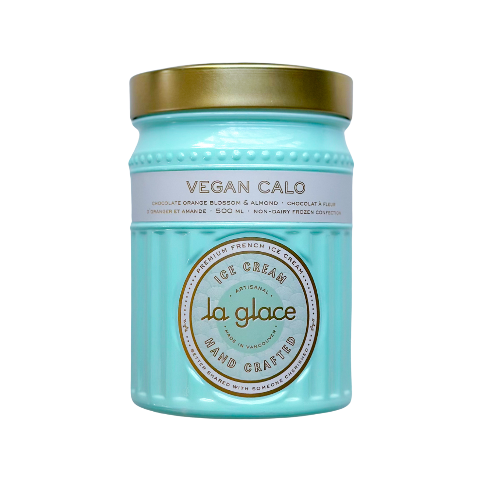LA GLACE VEGAN ICE CREAM WITH CHOCOLATE BLOOD ORANGE AND ALMOND PRALINE