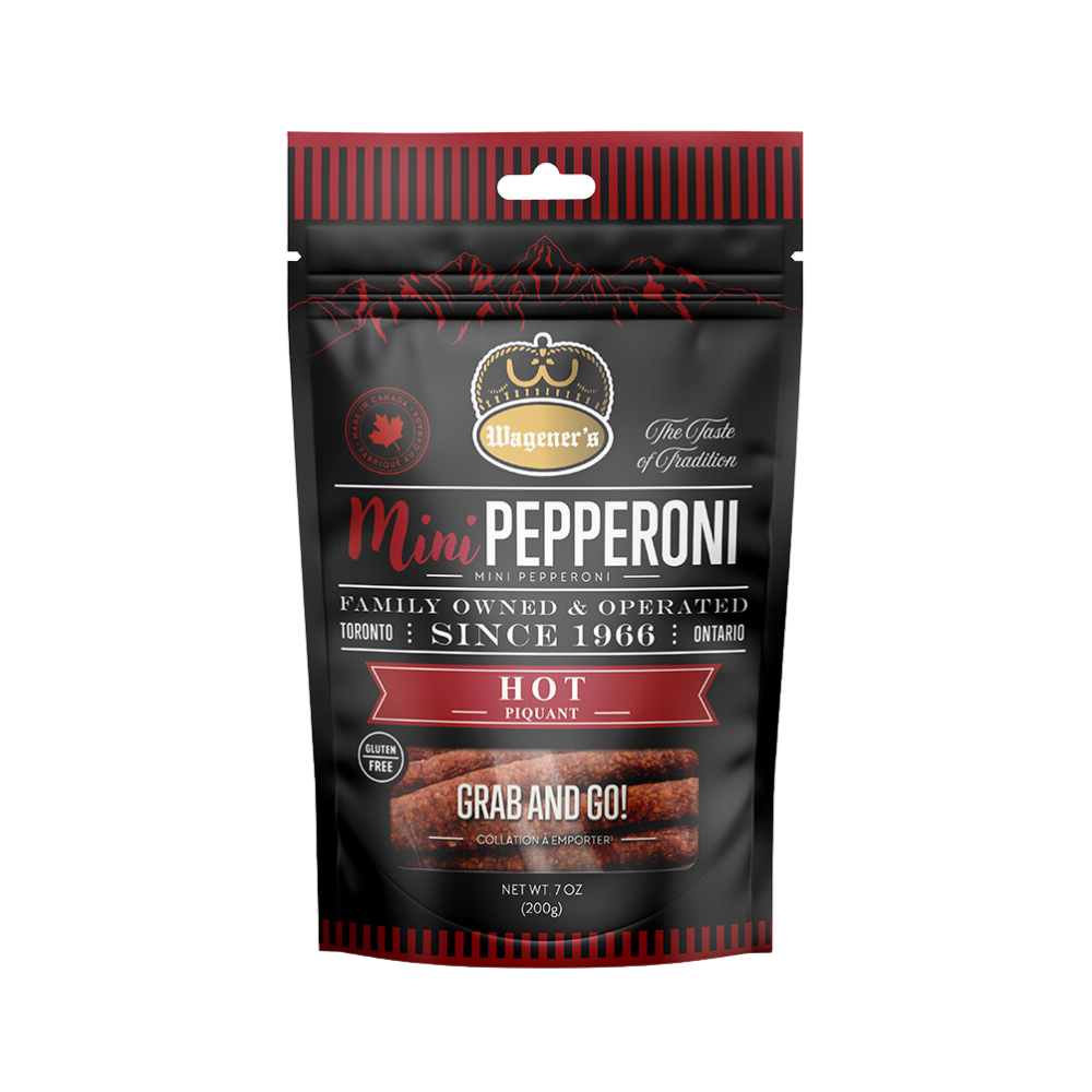 WAGENER'S  HOT GRAB AND GO PEPPERETTES BAG 150G