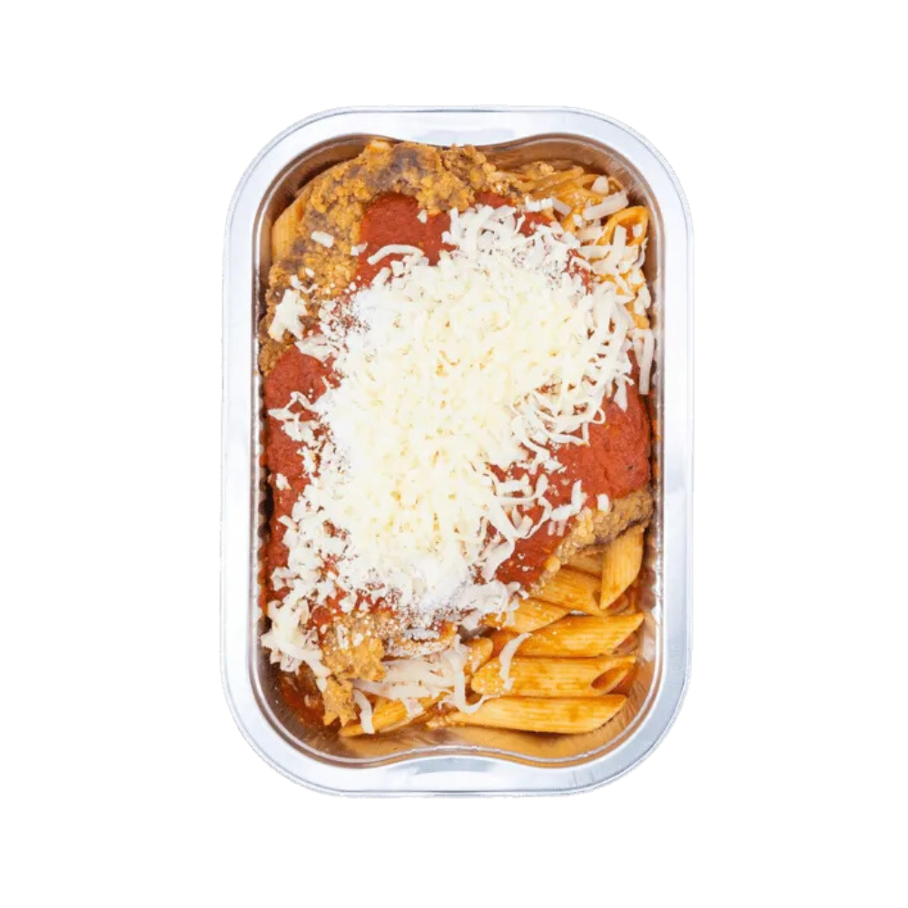 VEAL PARMIGIANA WITH PENNE