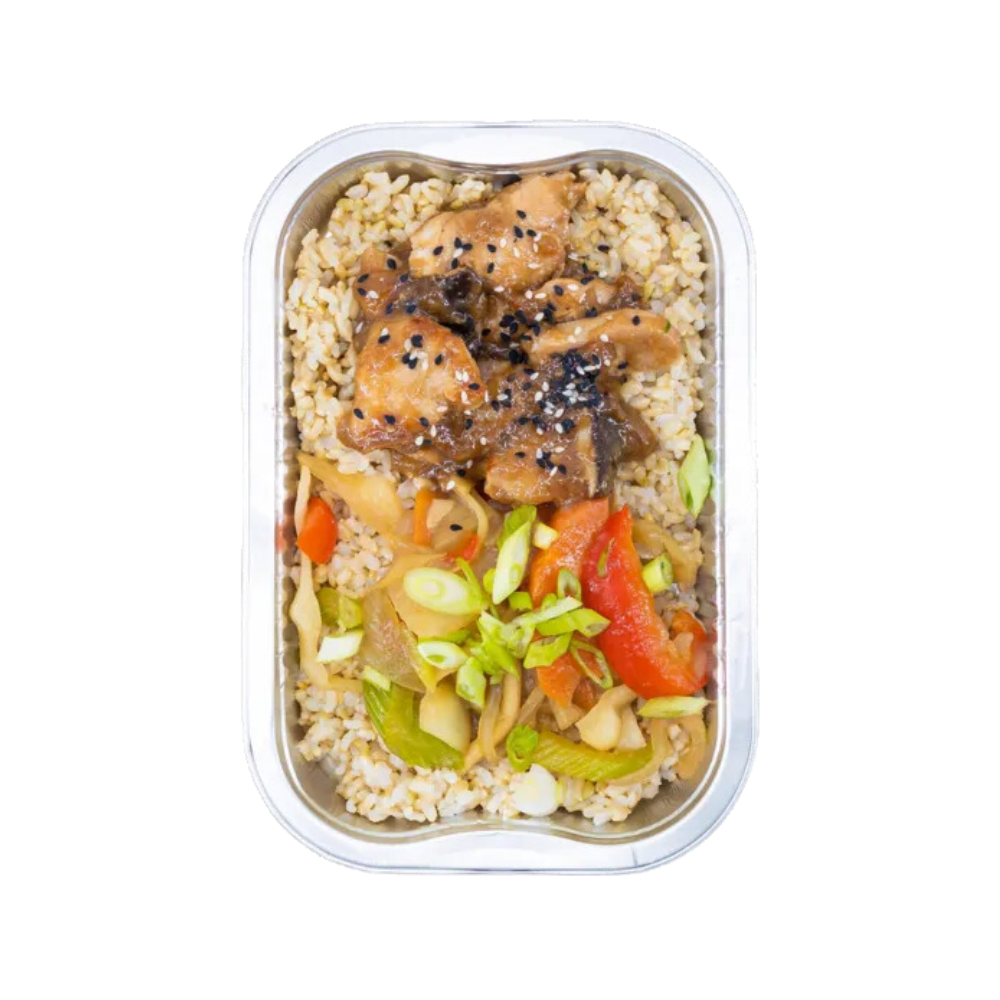 CHICKEN STIRFRY WITH BROWN RICE