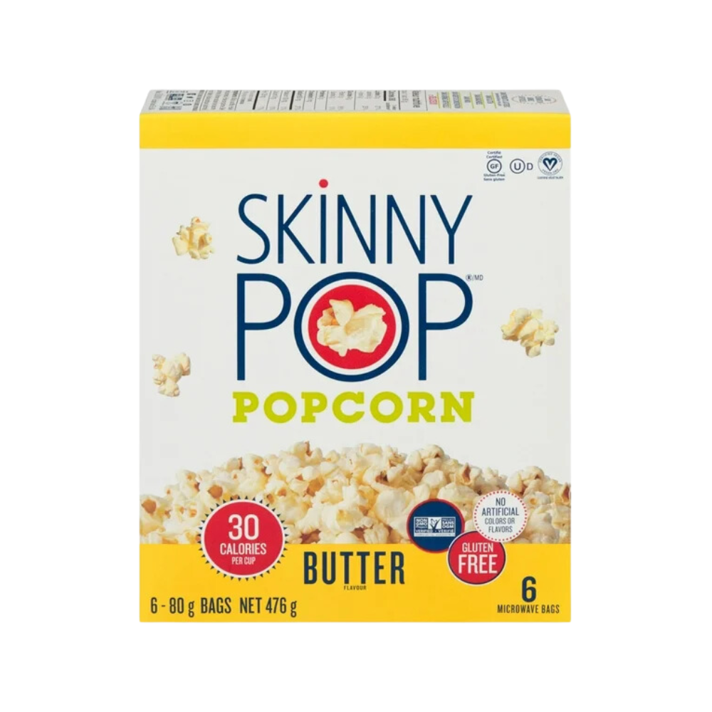 Skinny Pop Butter Microwave Popcorn 479G