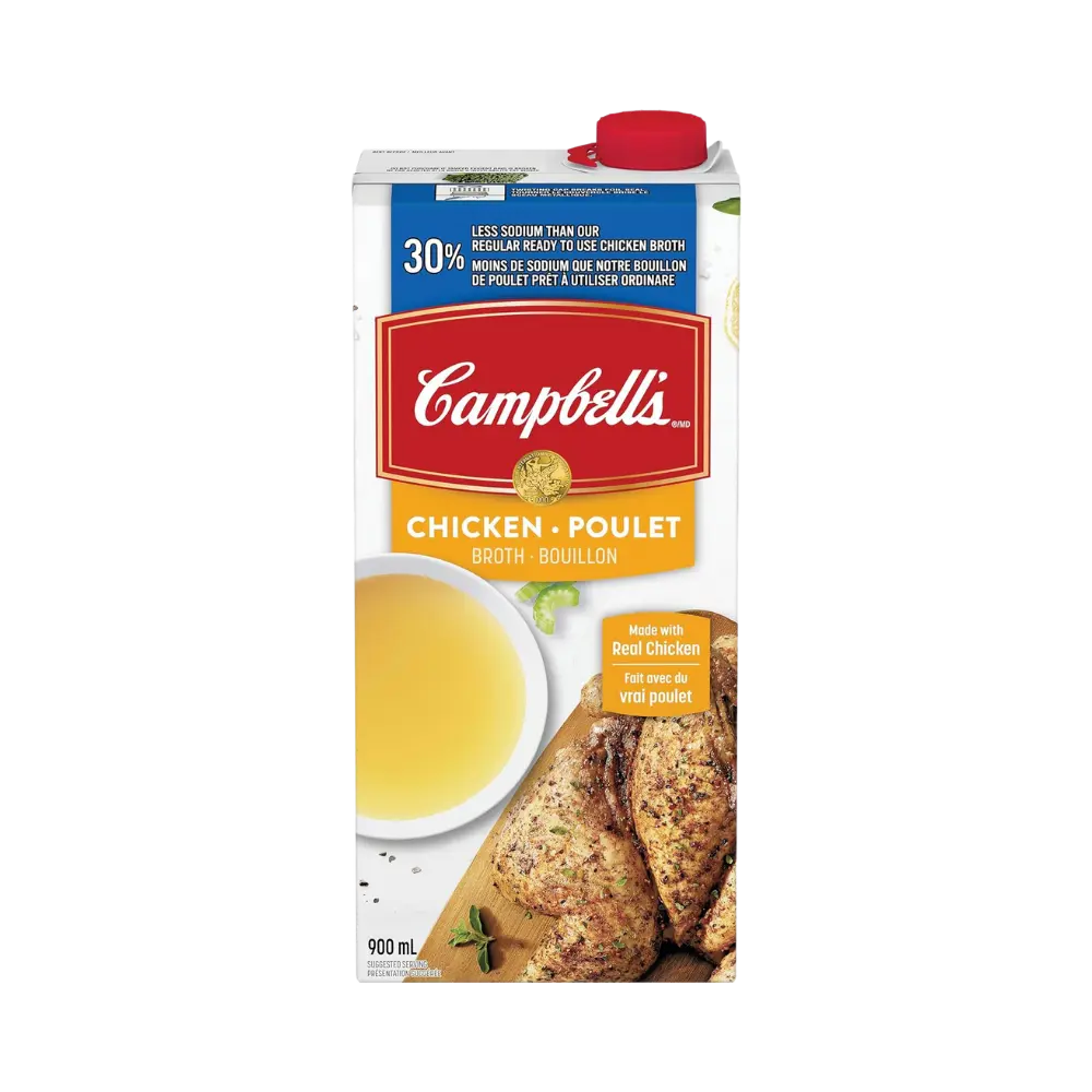 Campbell's Chicken Broth 30% Less Sodium 900mL