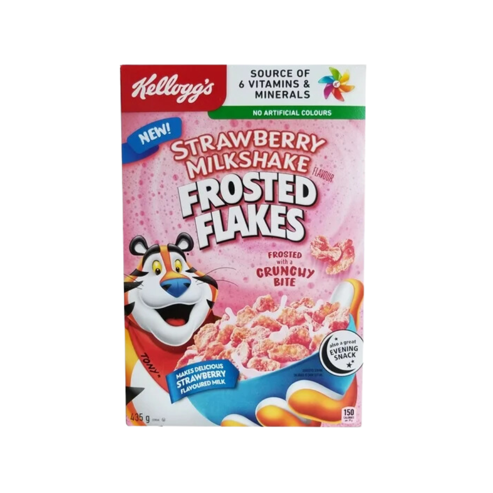 KELLOGG'S FROSTED FLAKES STRAWBERRY CEREAL 435G