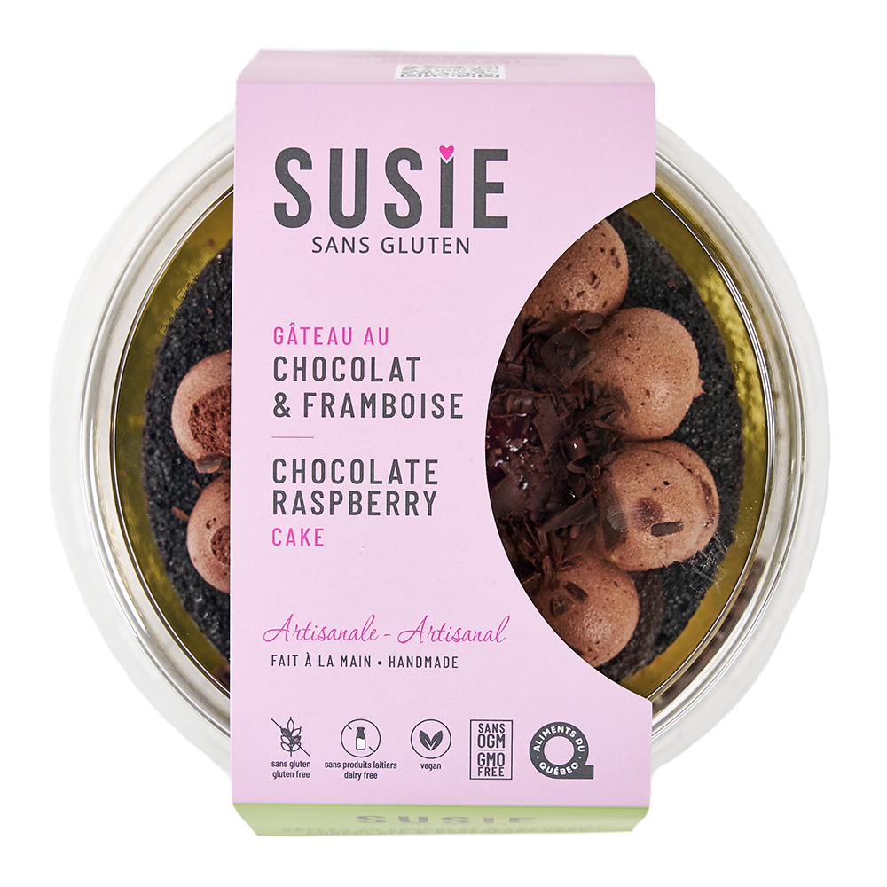 SUSIE GLUTEN FREE RASPBERRY CHOCOLATE GLUTEN FREE CAKE 792G