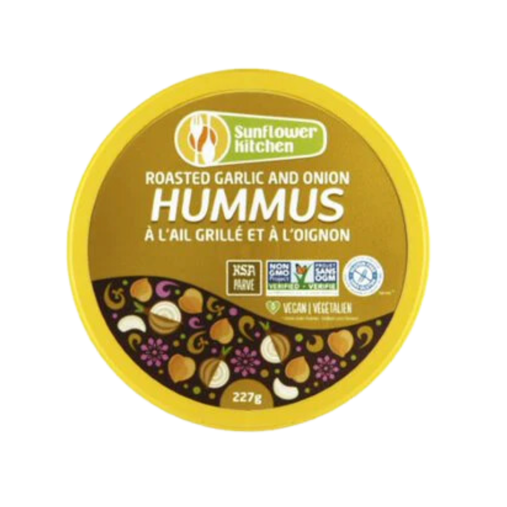 SUNFLOWER KITCHEN ROASTED GARLIC & ONION HUMMUS 227G