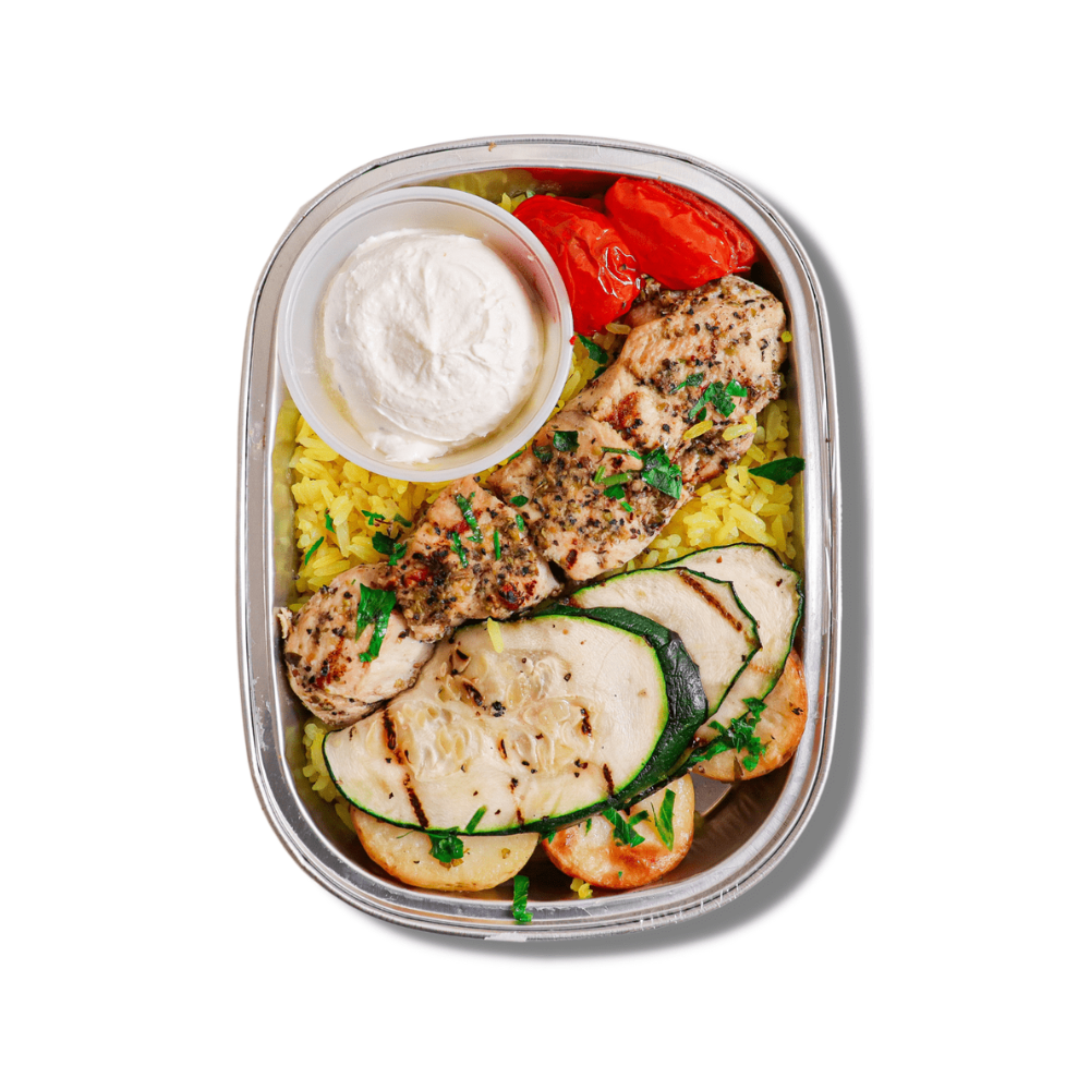 SOUVLAKI CHICKEN AND LEMON RICE