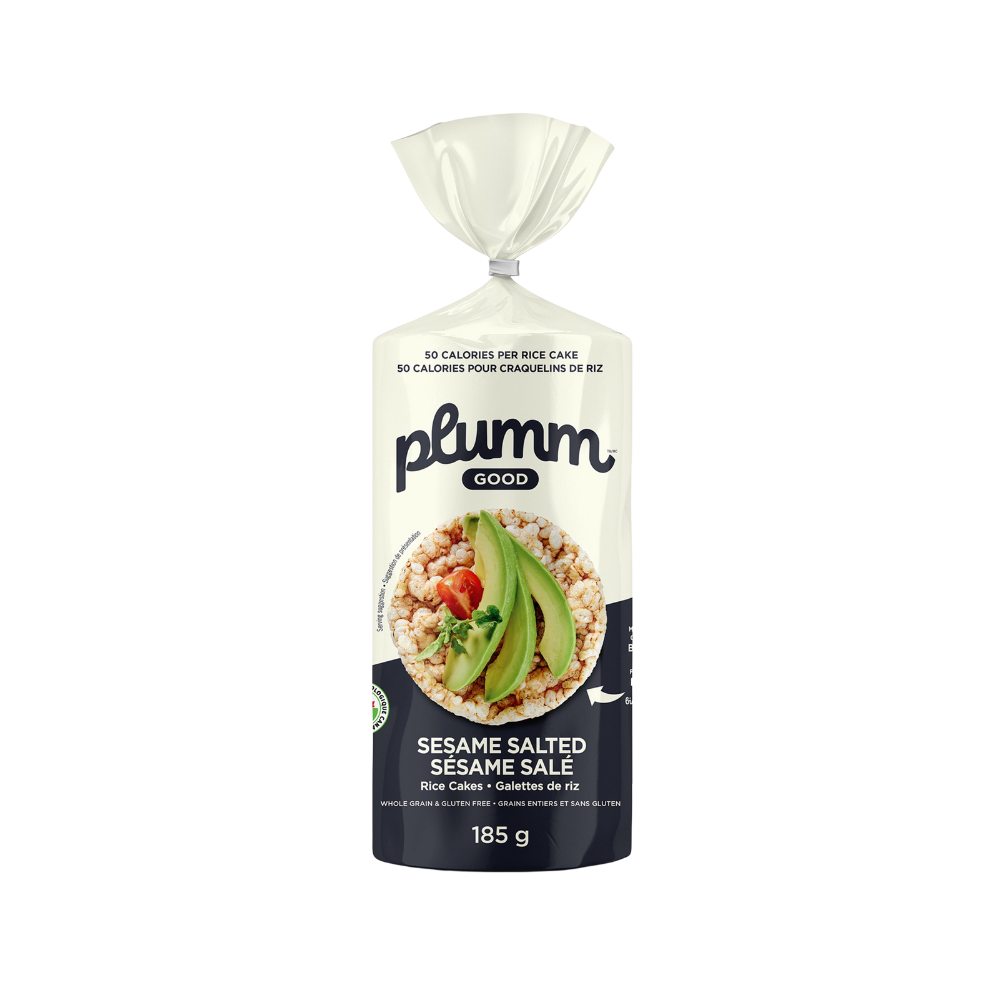 PLUMM GOOD SESAME SALTED RICE CAKES 185G