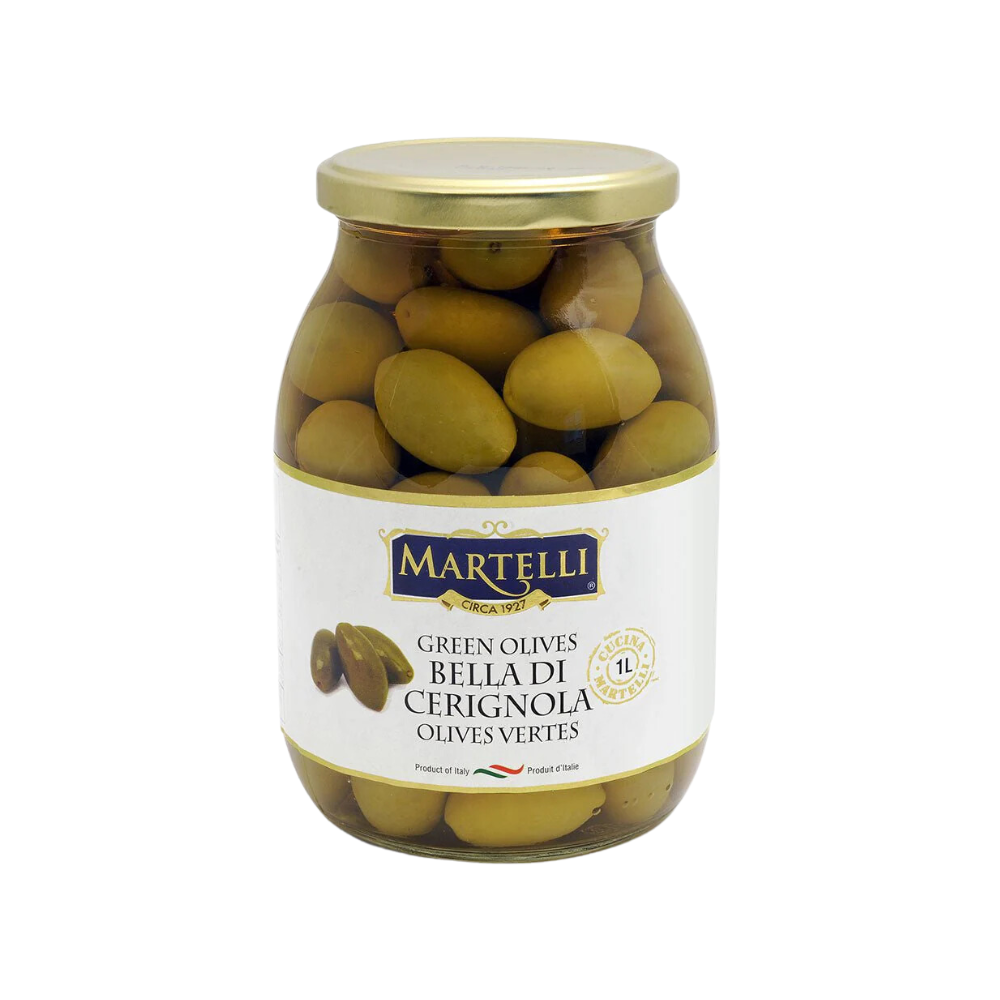 Martelli Cerignola Green Olives 1L