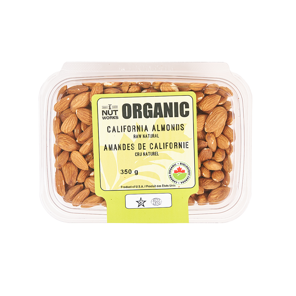 NUT WORKS  ORGANIC RAW ALMONDS 350G
