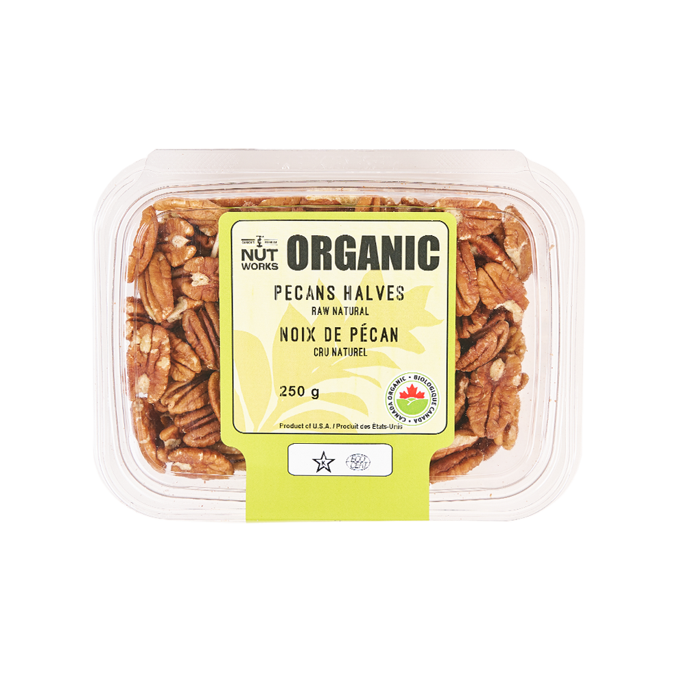 NUT WORKS  ORGANIC PECAN HALVES 250G