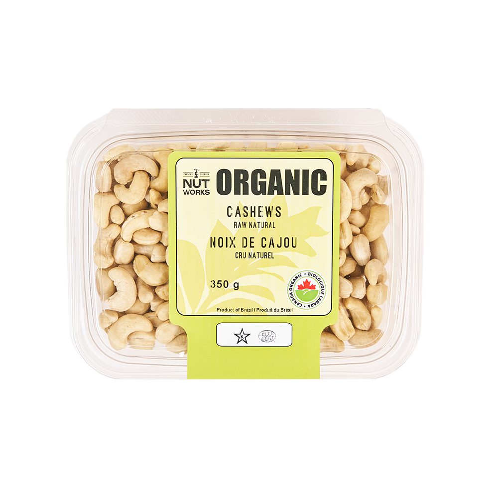 NUT WORKS  ORGANIC RAW CASHEWS 350G
