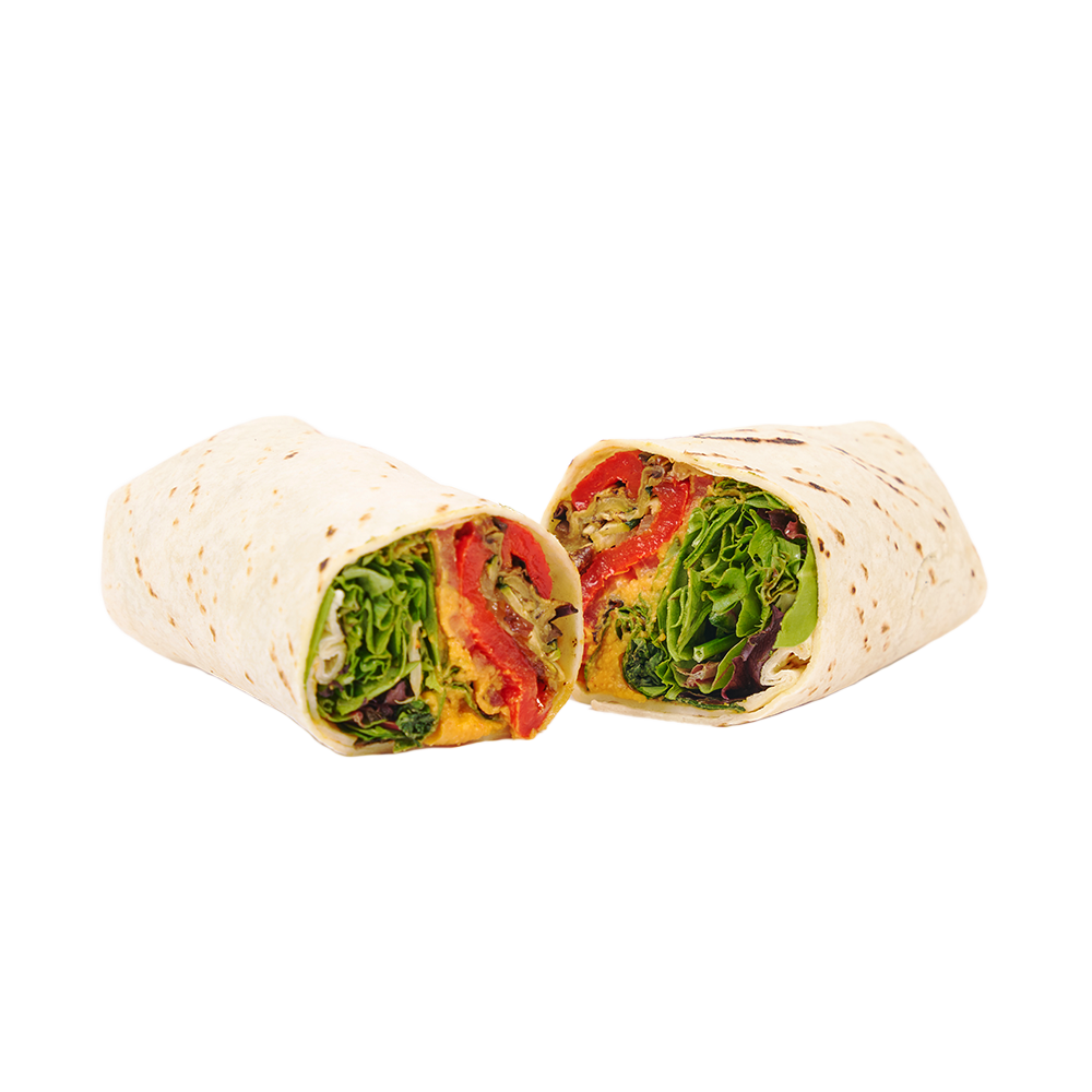 VEGGIE WRAP WITH HUMMUS  1EA