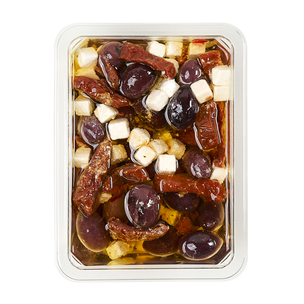 KALAMATA OLIVES & SUNDRIED TOMATO WITH FETA250G