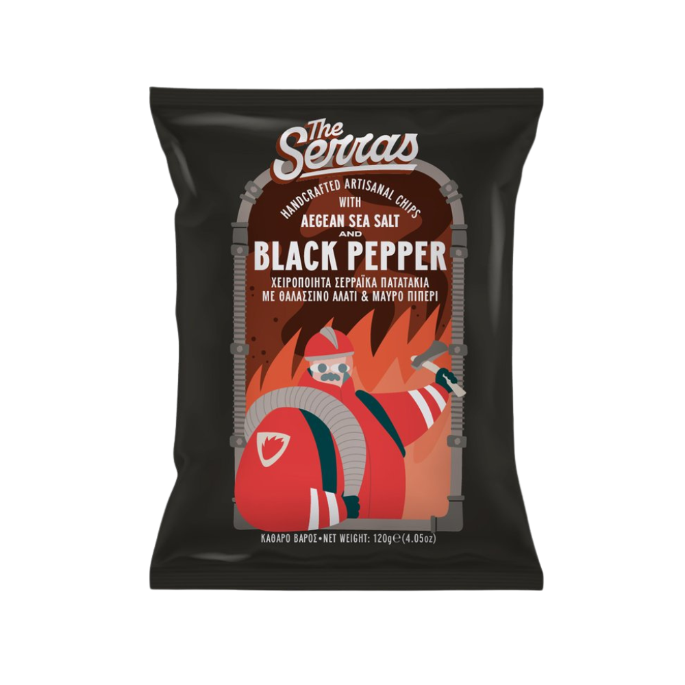 The Serras Aegean Sea Salt & Black Pepper Potato Chips 120G