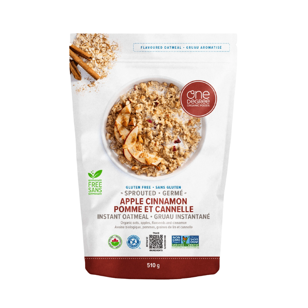 One Degree Sprouted Apple Cinnamon Instant Oatmeal 510G