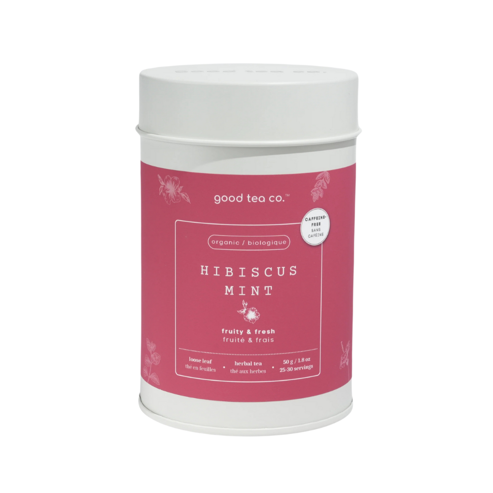 Good Tea Co. Organic Hibiscus Mint Loose Leaf Tea Tin 50G