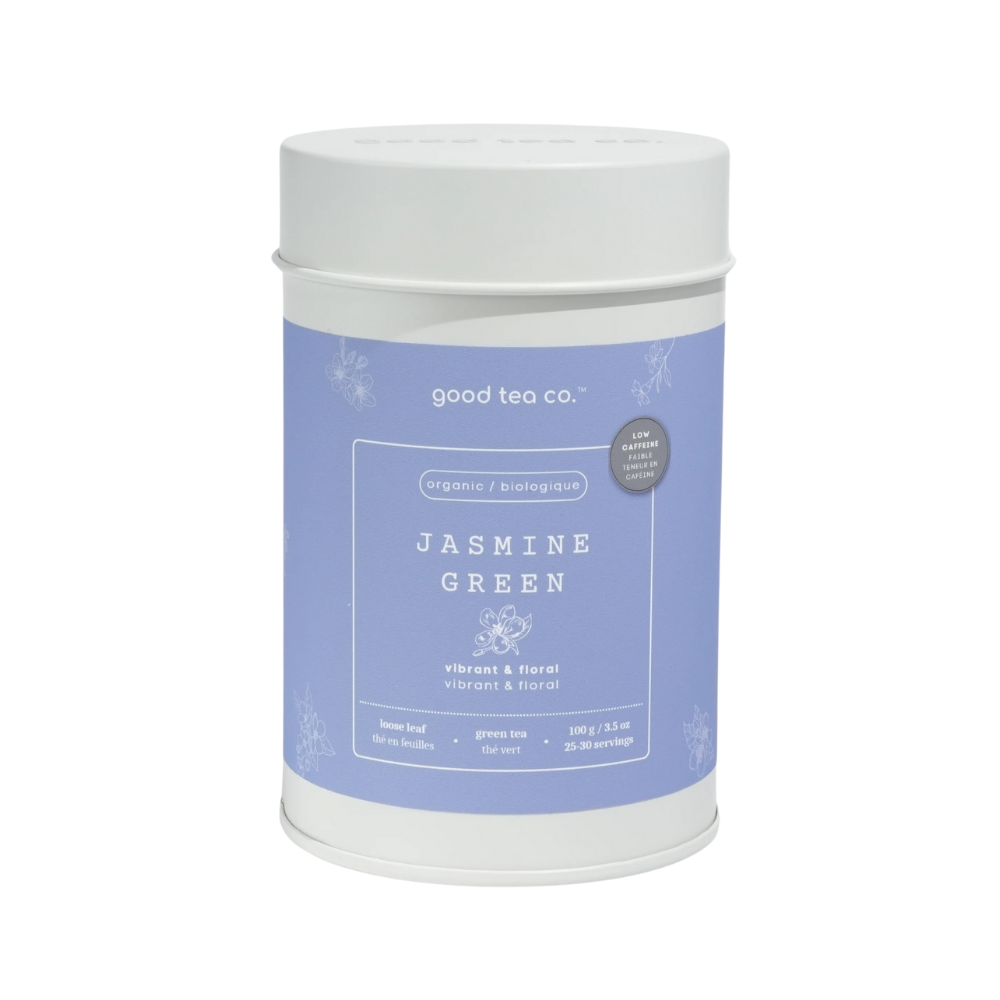 Good Tea Co. Organic Jasmine Green Loose Leaf Tea Tin 100G