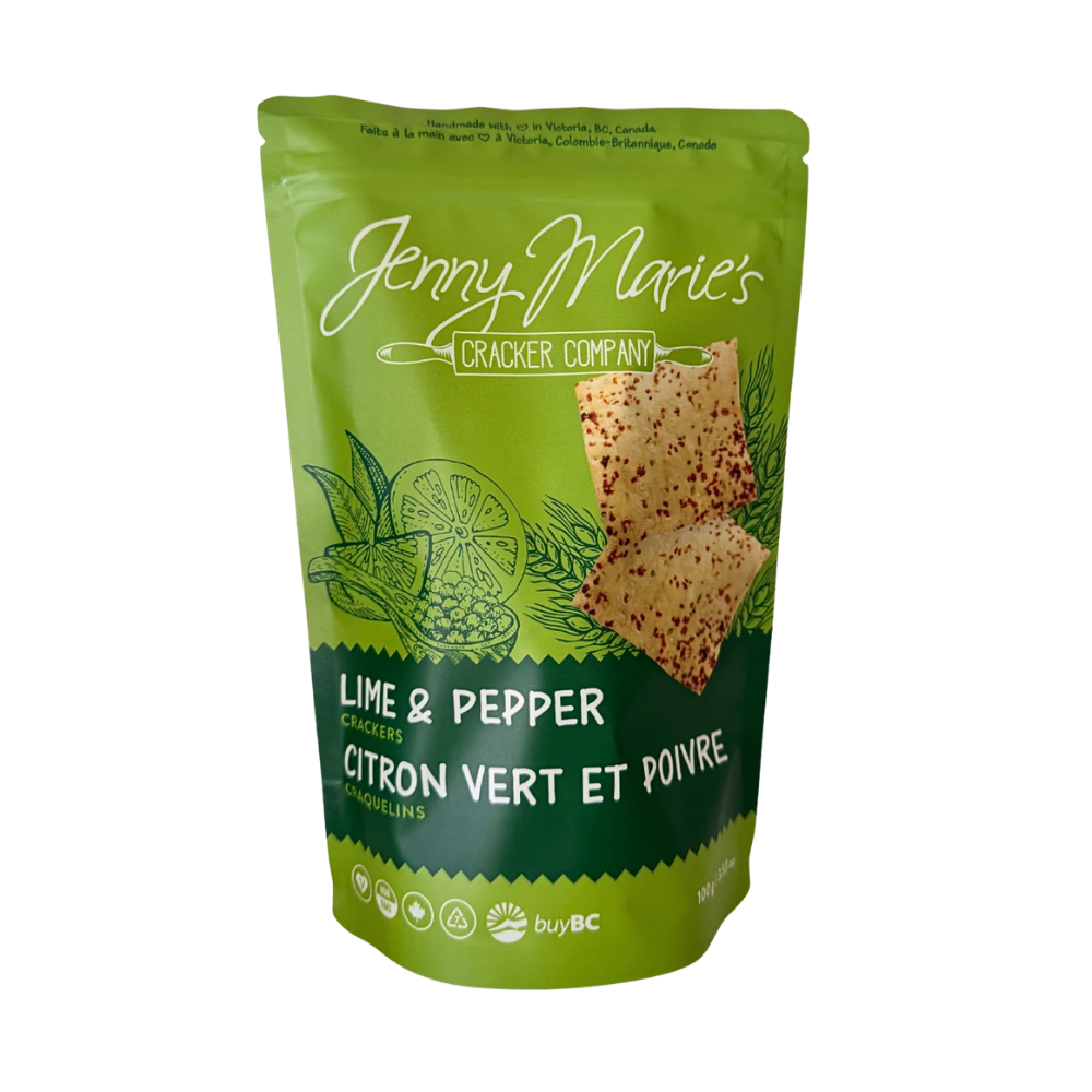 Jenny Marie's Lime & Pepper Crackers 100G