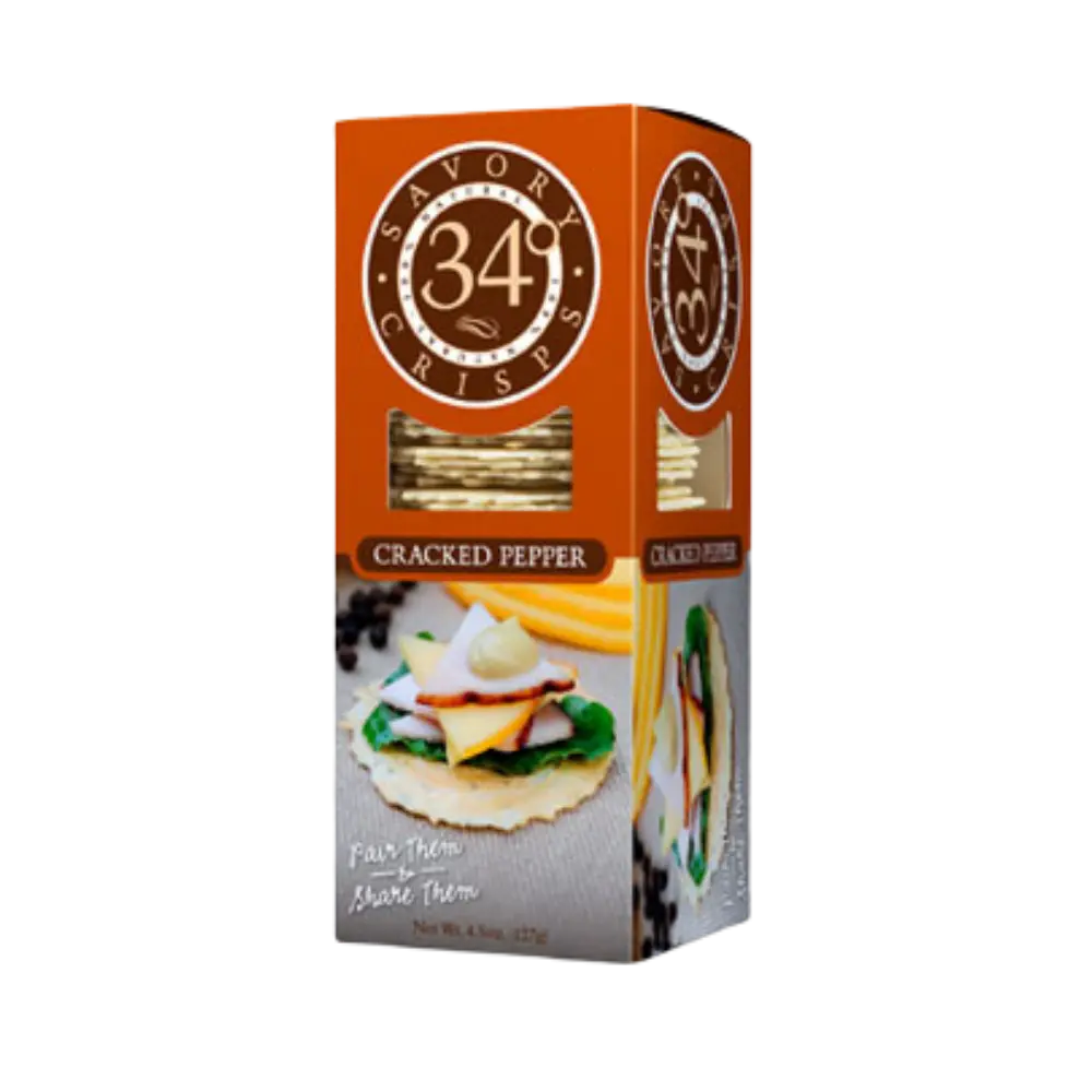 34 Degrees Cracked Pepper Savory Crisps 127G